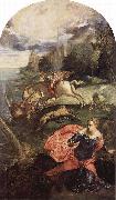Jacopo Tintoretto Der Hl. Georg und der Drachen Sweden oil painting artist